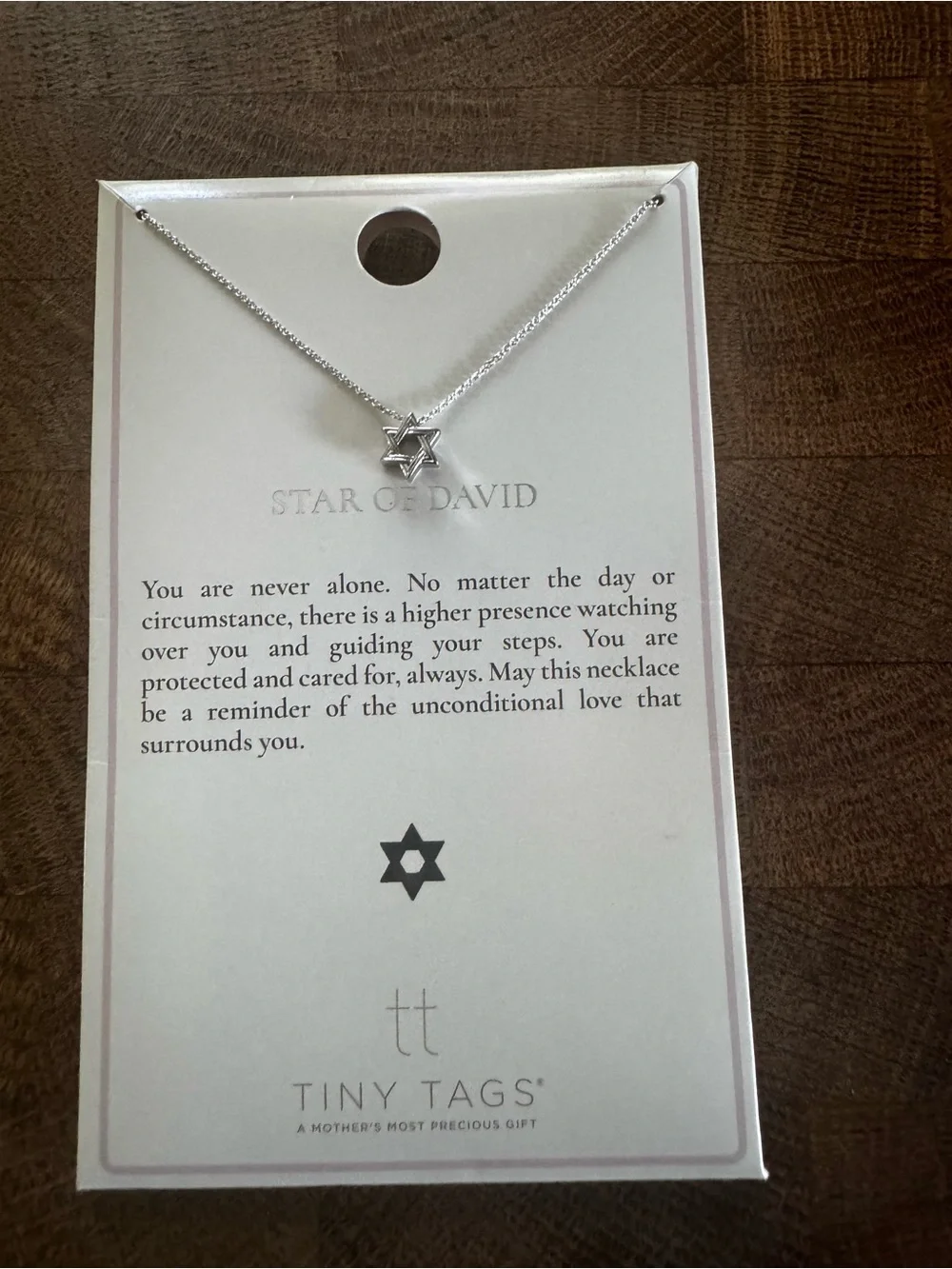 Silver Star of David Necklace for Kids